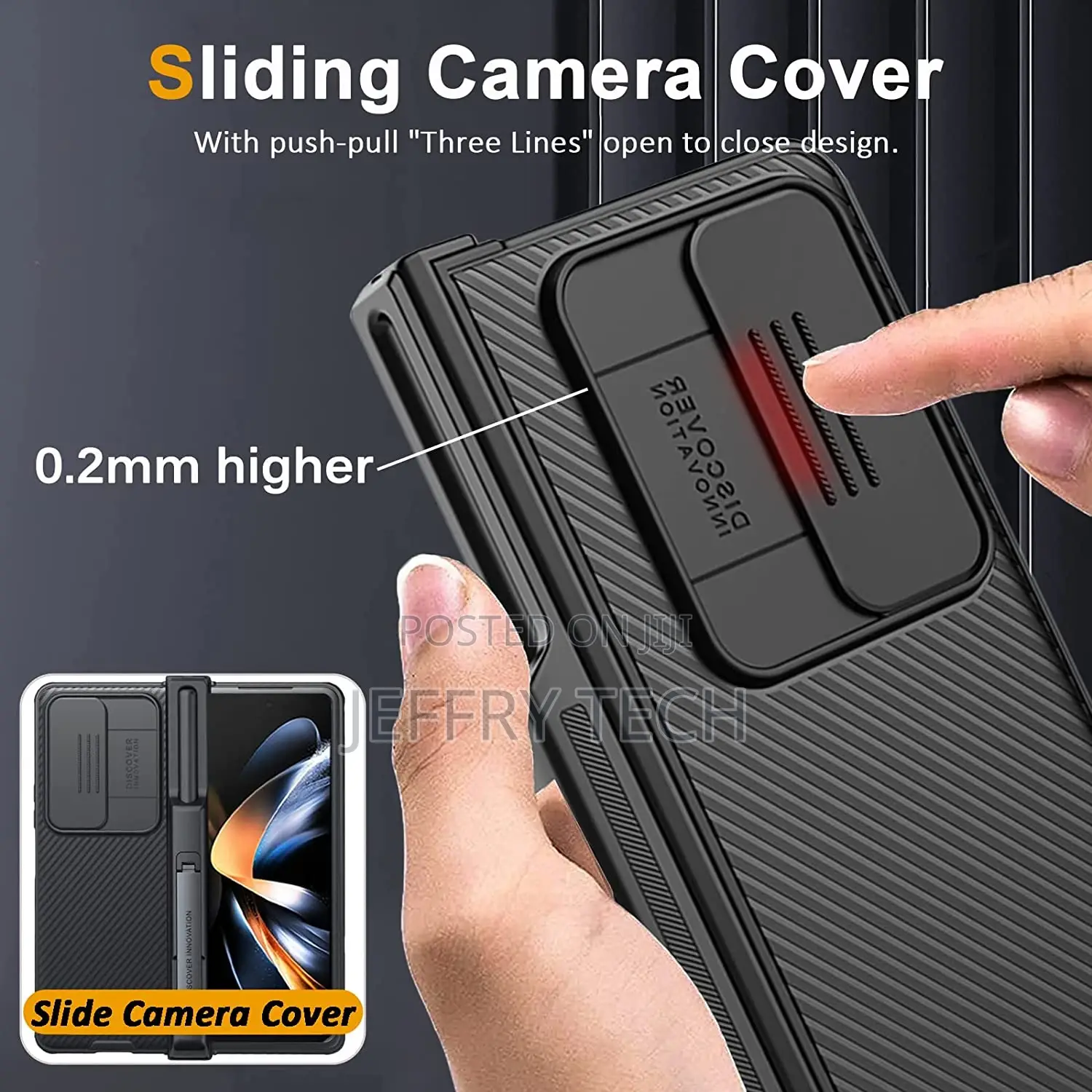 Samsung Z Fold 4 Case With Pen Holder Detachable, Case for Z