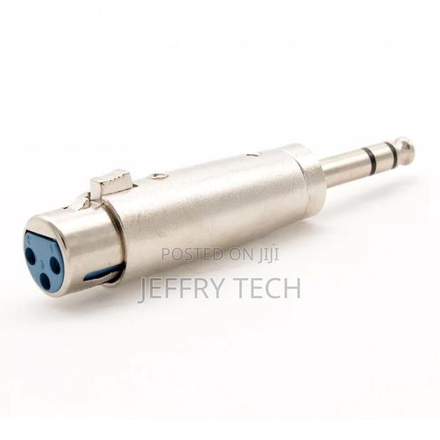 3-Pin XLR Female to 1/4" 6.35mm Stereo Male Mic Audio Adapte