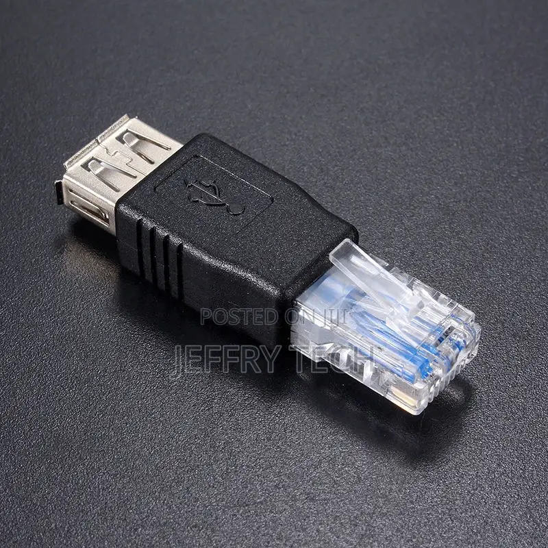 RJ45 Male to USB AF a Female Adapter Socket LAN Network Ethe