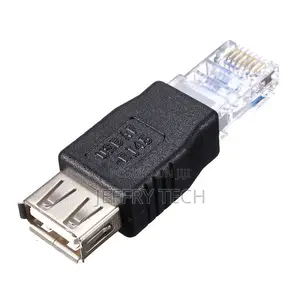 RJ45 Male to USB AF a Female Adapter Socket LAN Network Ethe