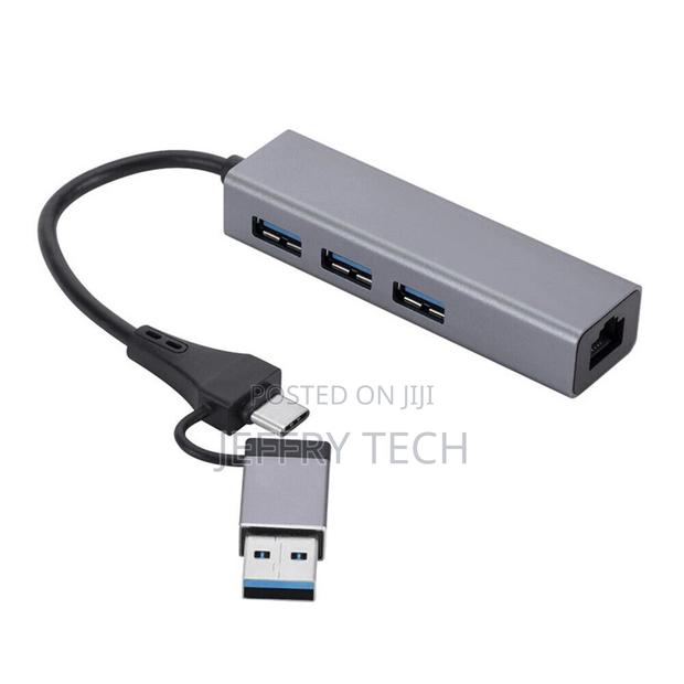 USB Type C to RJ45 Wired Network Card 1000mbps Gigabit Ether