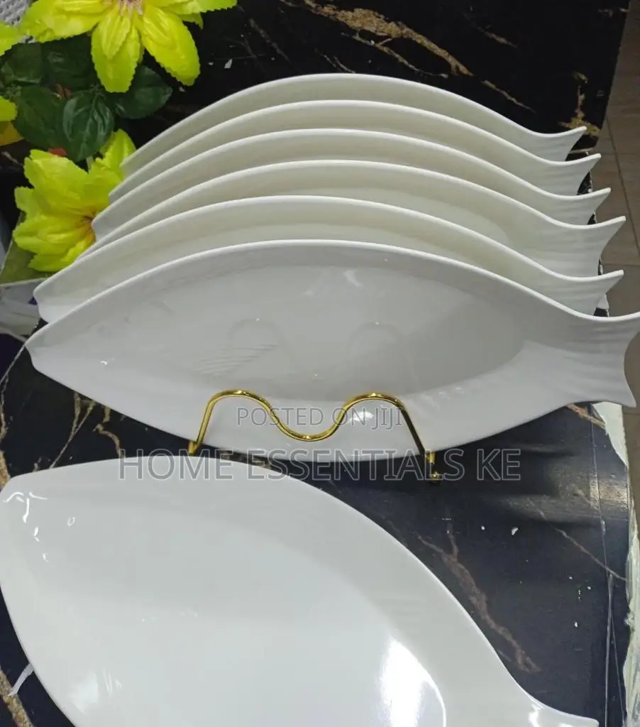 Big Size Ceramic Shaped Plate 6pc