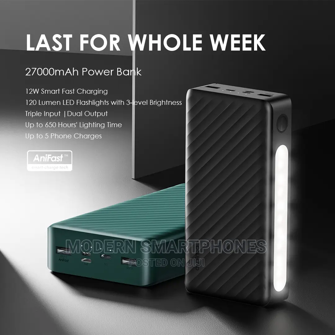 Oraimo Powerbank 27000mah 1yr Warranty