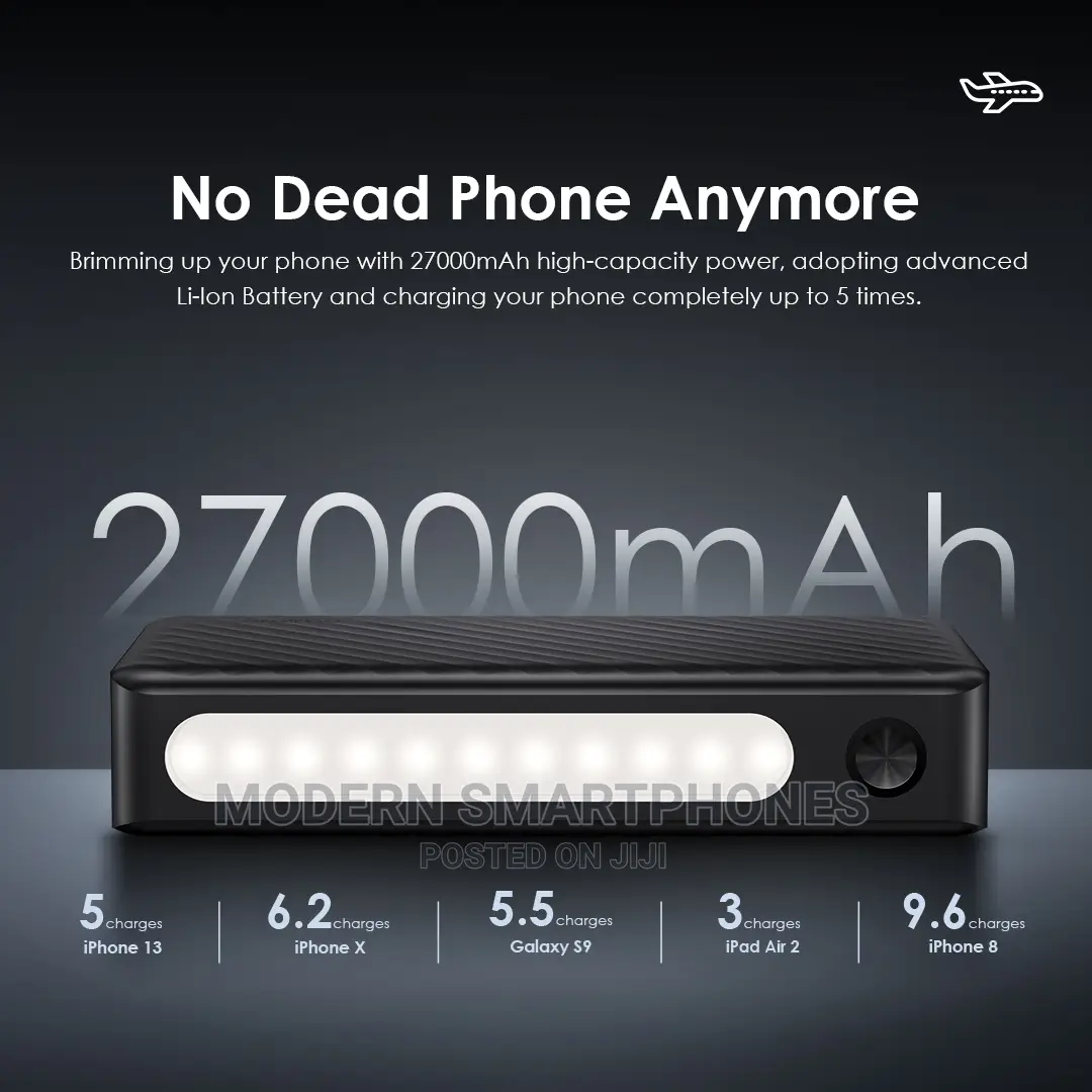 Oraimo Powerbank 27000mah 1yr Warranty
