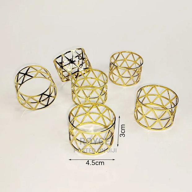12 PCS Gold Napkin Rings - thumbnail 6