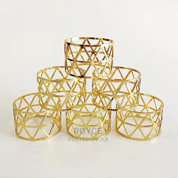 12 PCS Gold Napkin Rings - thumbnail 4