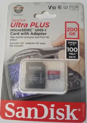 Sandisk 200GB Ultra Microsdxc A1 Class 10 Memory Card