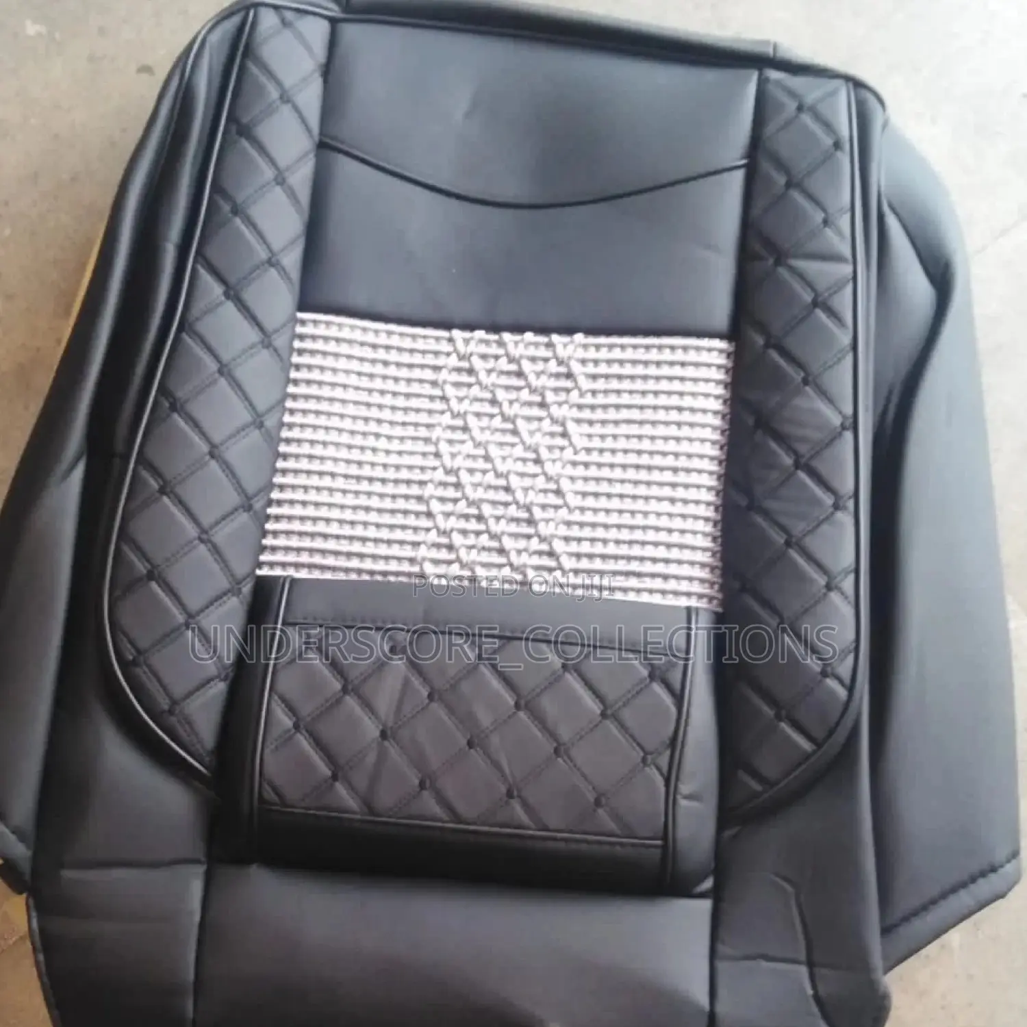 Black and Cream Universal Car Seat Covers