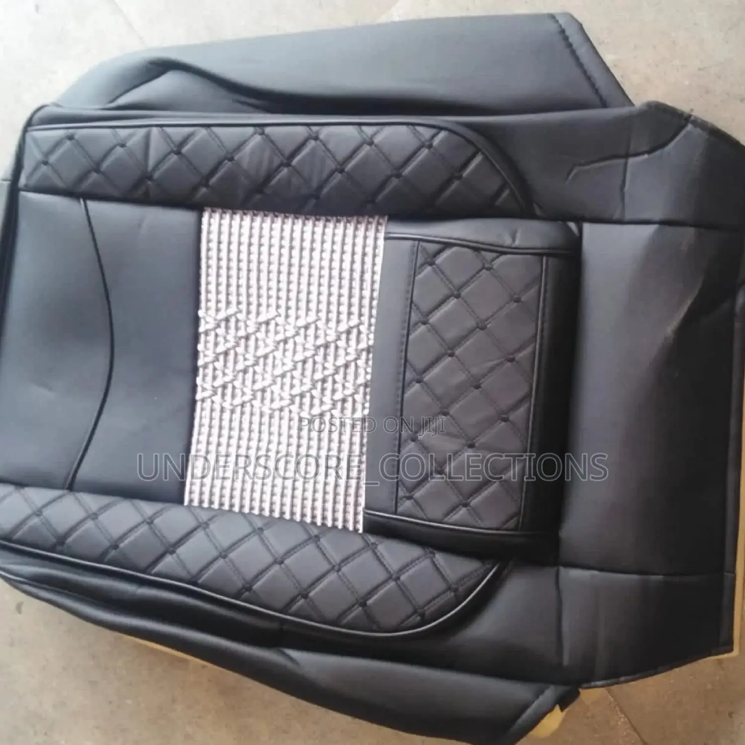 Black and Cream Universal Car Seat Covers