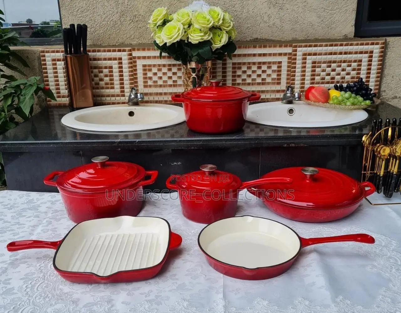 Heavy Germany Enamel Cast Iron Cooking Pots