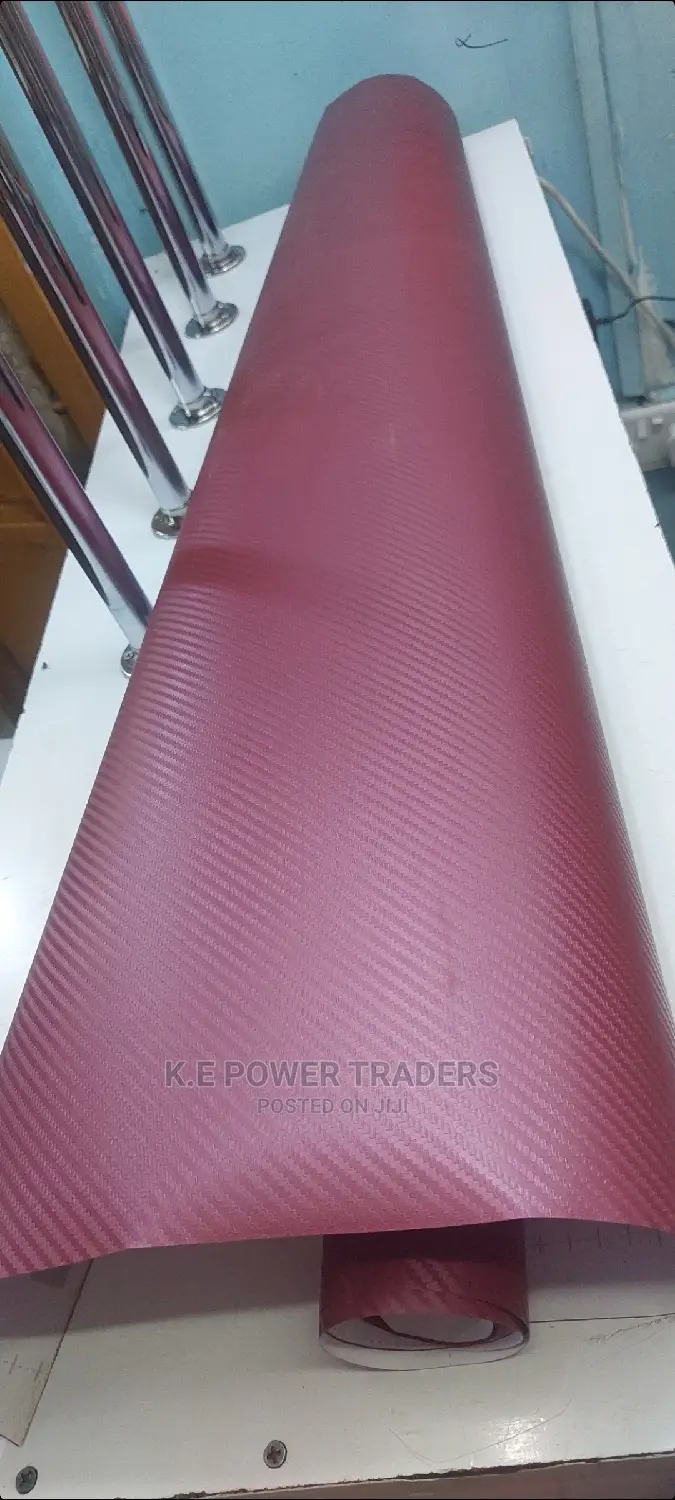 Maroon Carbon Fiber Sticker