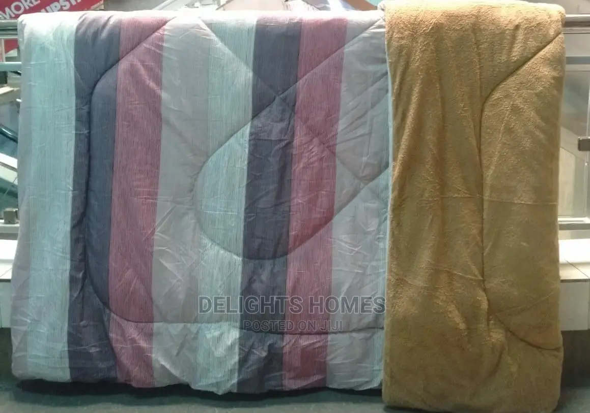 7 Piece Cotton/Woolen Duvet With Matching Curtain Set*