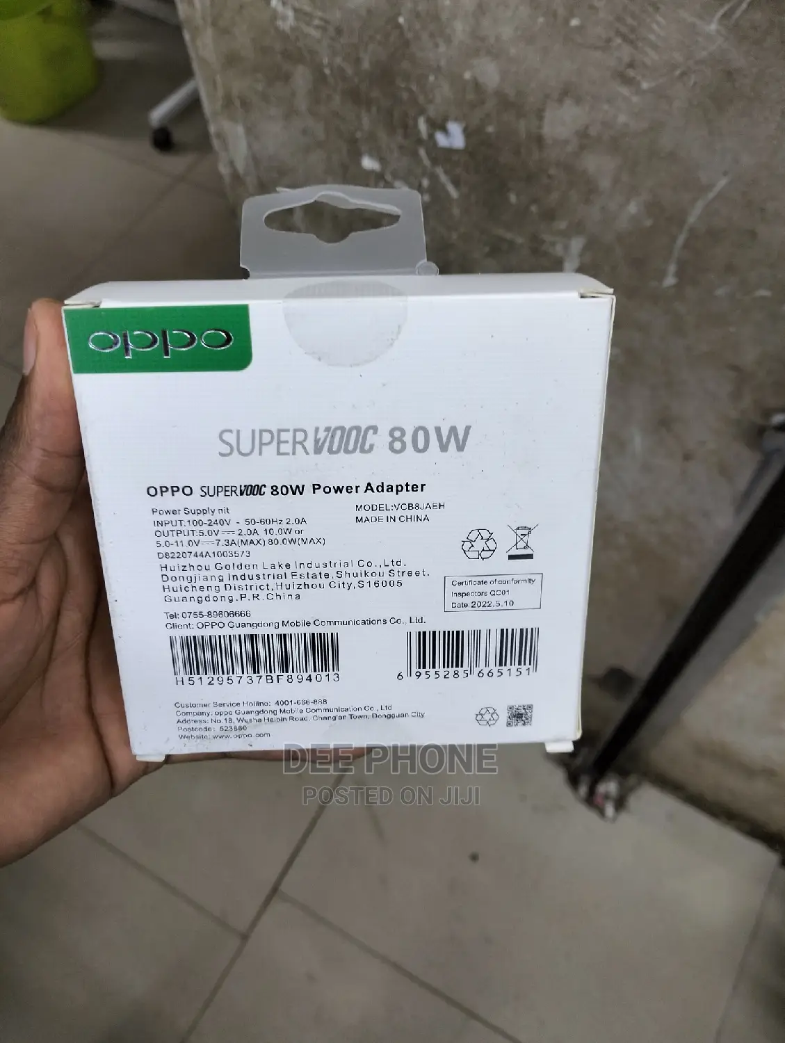 Oppo 80 W Super Ultra Fast Charging Adapter