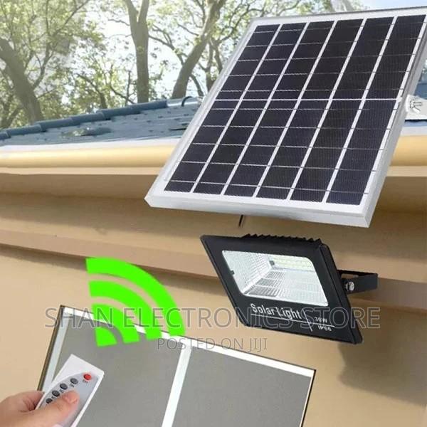 100w - Solar Flood Light and Remote - main view