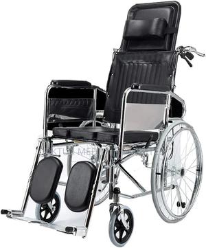 Reclining Commode Wheelchair U-Cut - thumbnail 2