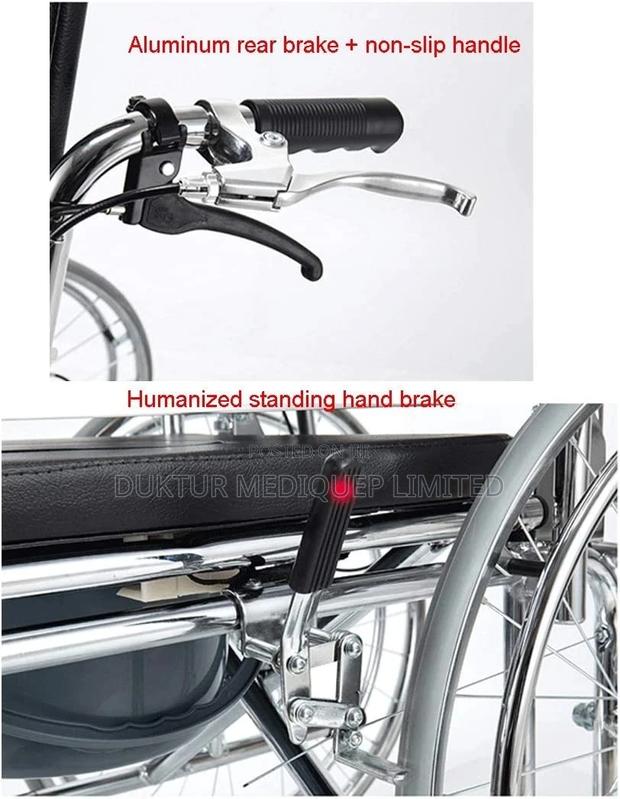 Reclining Commode Wheelchair U-Cut - thumbnail 3