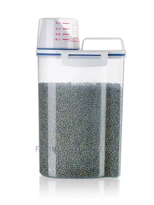 Cereal Storage Container With Measuring Cup and Handle
