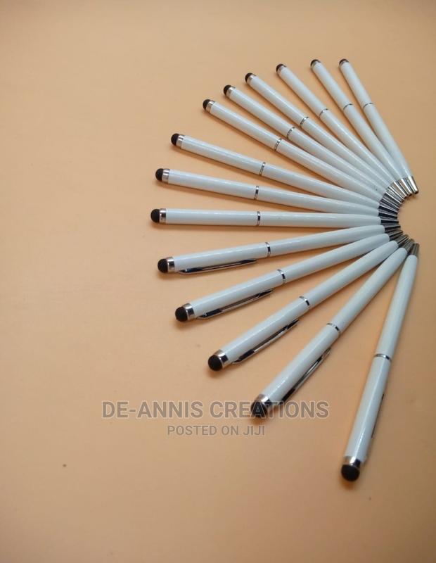 White Branded Stylus Pens - thumbnail 2