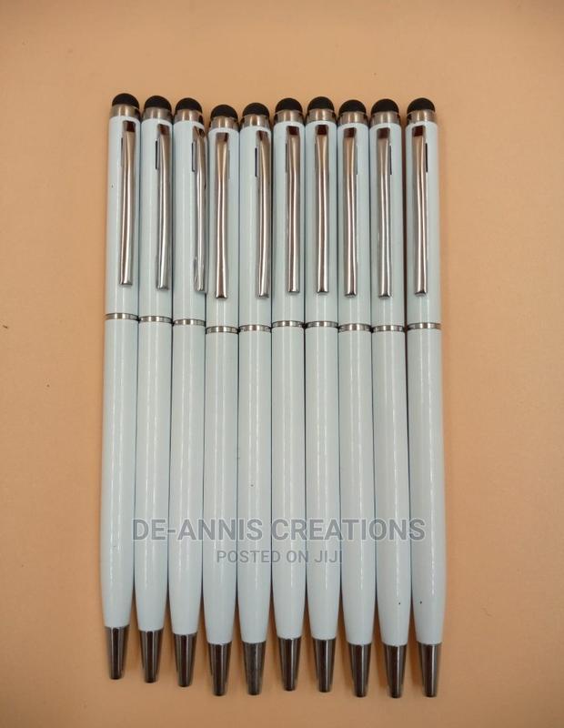 White Branded Stylus Pens - main view