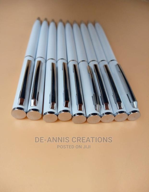 White Flat Top Pens - main view