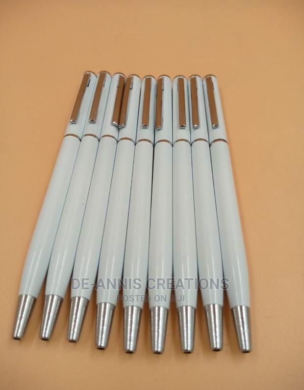 White Flat Top Pens - thumbnail 2