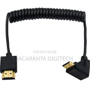 HDMI to HDMI Mini Coiled 90 Degree Cable