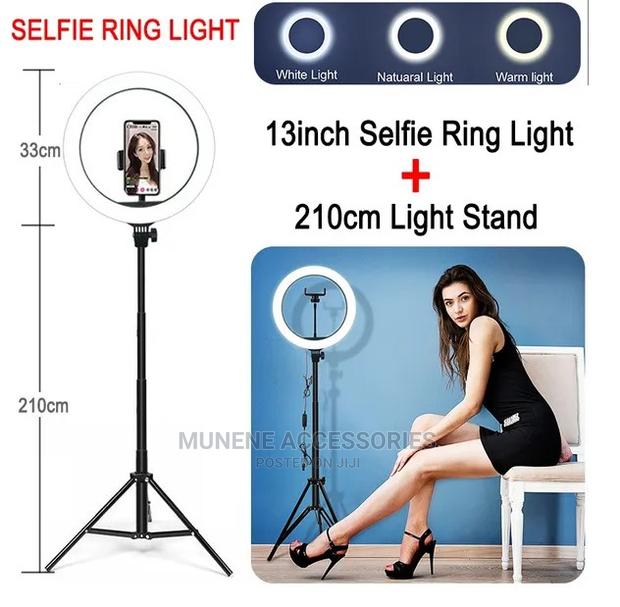 13inch Ring Light With 2.1M Tripod 3 Mode Dimmerble Light - main view