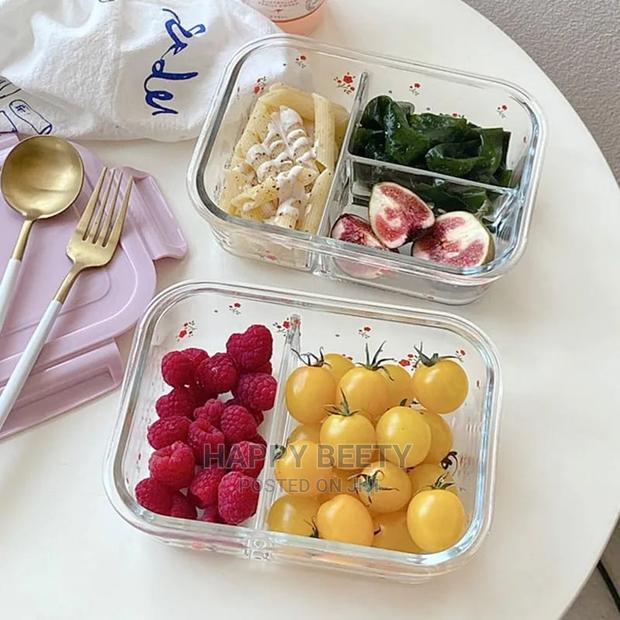 #*2 Grid Microwave - Safe Glass Lunch Box* - thumbnail 2