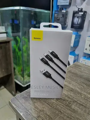Baseus 3 in 1 Charging Cable.(iPhone,Micro and Type C)
