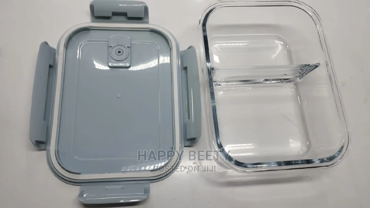 #*2 Grid Microwave - Safe Glass Lunch Box*