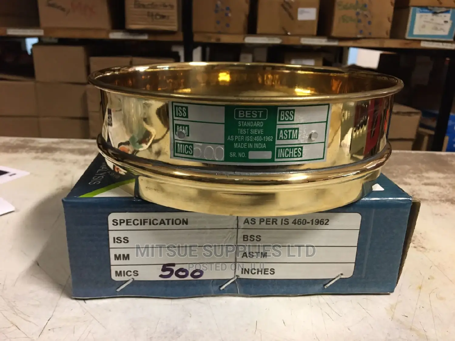 Brass Multi-Purpose Test Sieve 500/710 Micron / 1MM