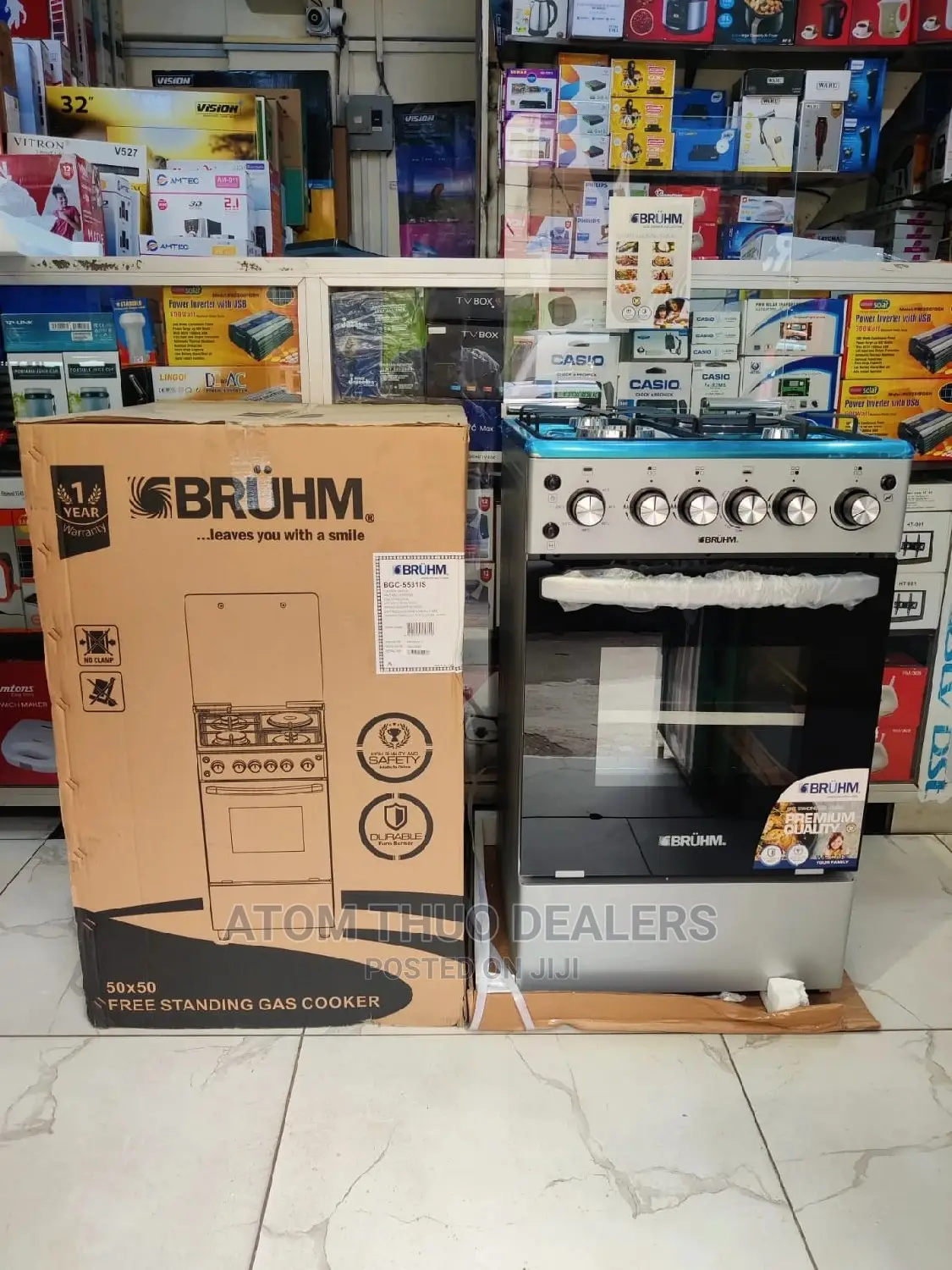 Bruhm 50*50 Cooker 3gas + 1electric