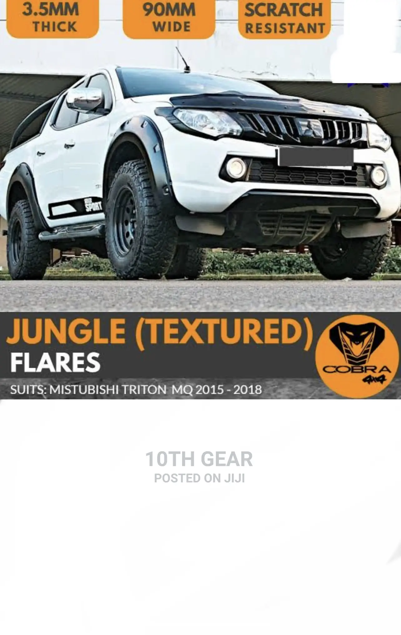 Mitsubishi Triton Fender Flares L200 Wheel Arches