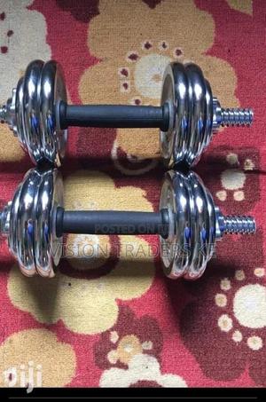 10 Kgs Adjustable Chrome Dumbell Set - thumbnail 2