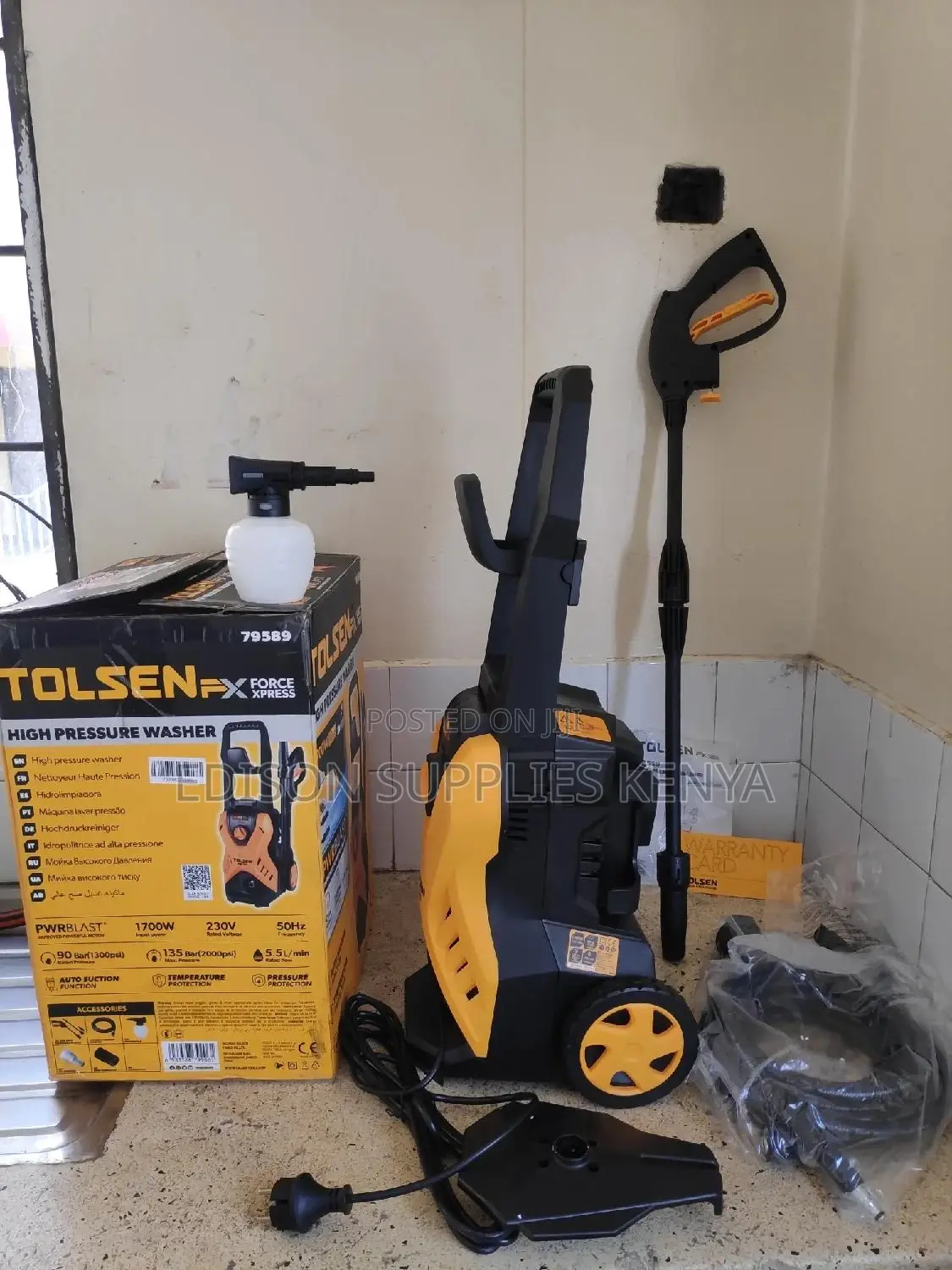 High Pressure Washer Tolsen 1700w Car Washing Machine 79589