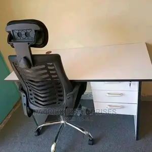 1.2 Mtrs Office Desk Plus High Back Recliner Headrest Chair