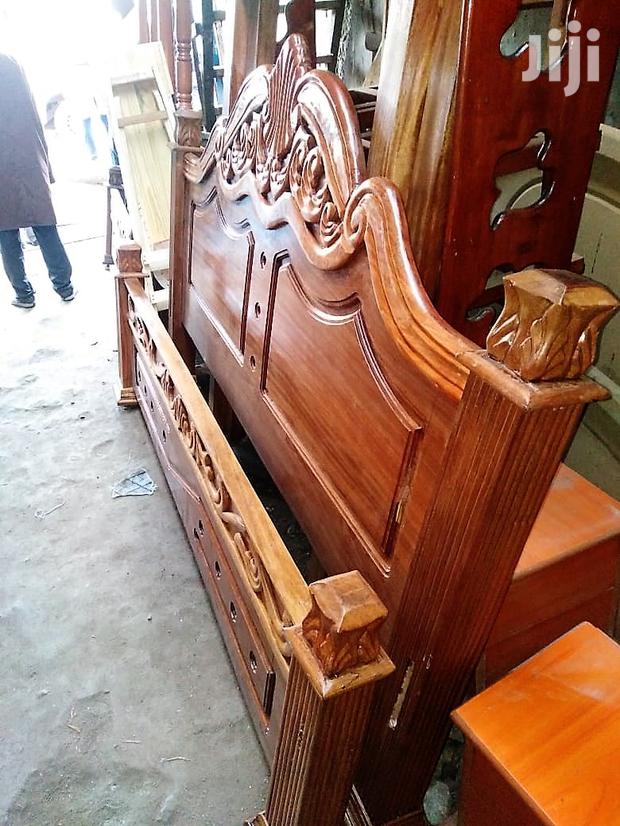 Mahogany Bed 5x6fts Solid-Premium Executive Bed - main view