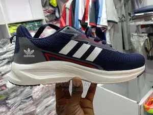 Navy Blue and White Adidas Gym/Running Shoes