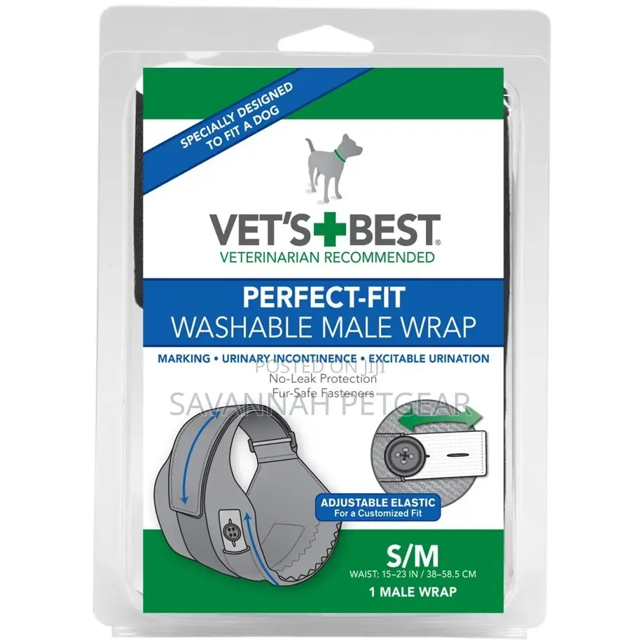 Perfect Fit Washable Male Dog Wrap – Small/Medium