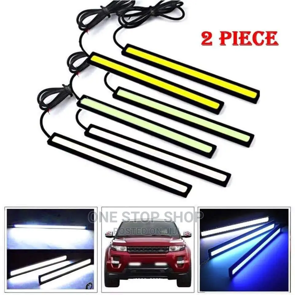 2pcs White 12v LED Strip DRL Lights