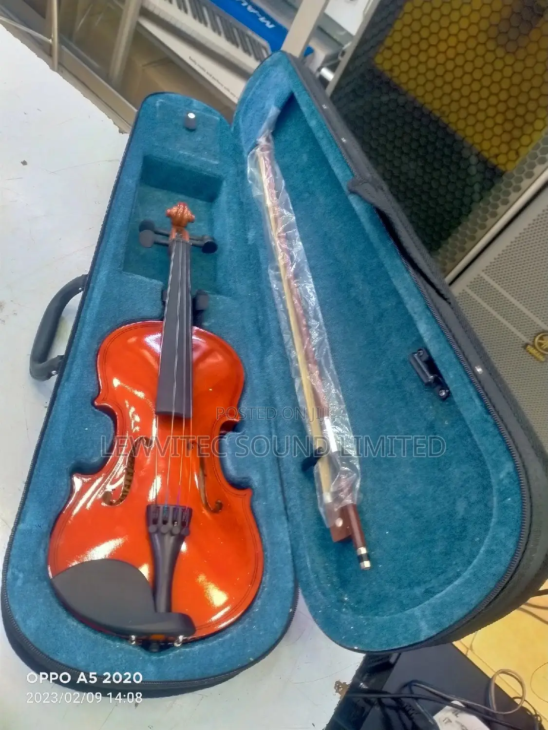 Musical Black Marple Leaf Violin