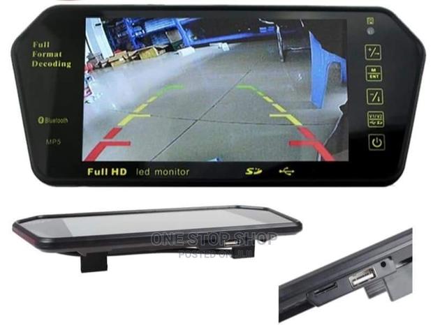 Touch Screen 7" Bluetooth Rearview Mirror Screen - thumbnail 2