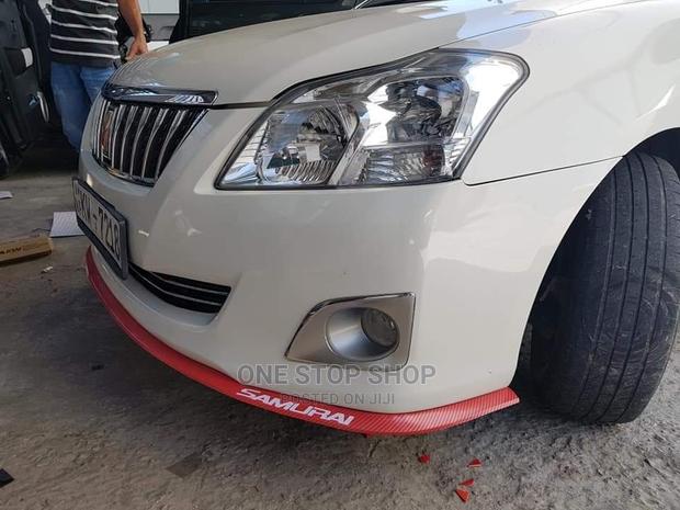 Car Installed With Carbon Red Samurai 2.5m Rubber Bumper Lip