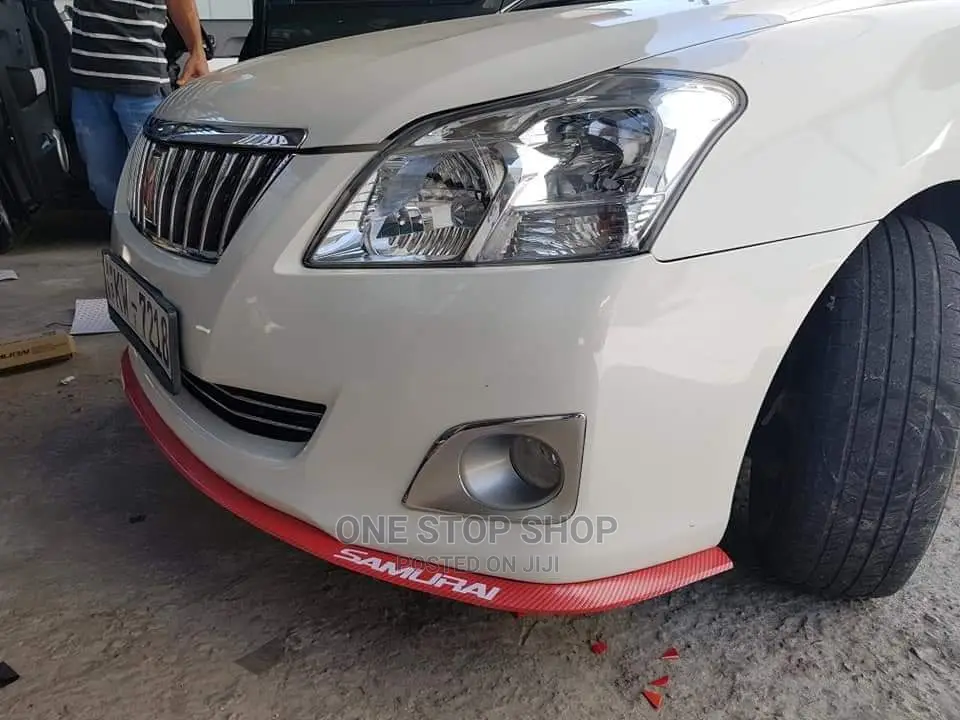 Car Installed With Carbon Red Samurai 2.5m Rubber Bumper Lip
