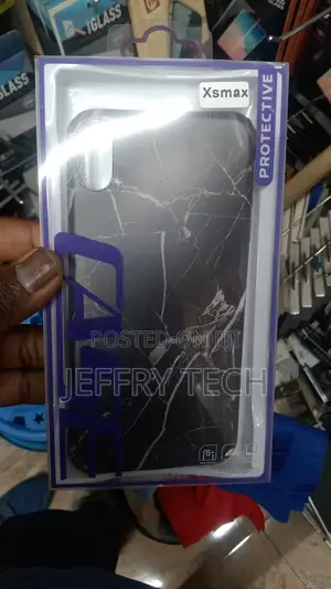 Black Marble iPhone XS Max Hybrid Case