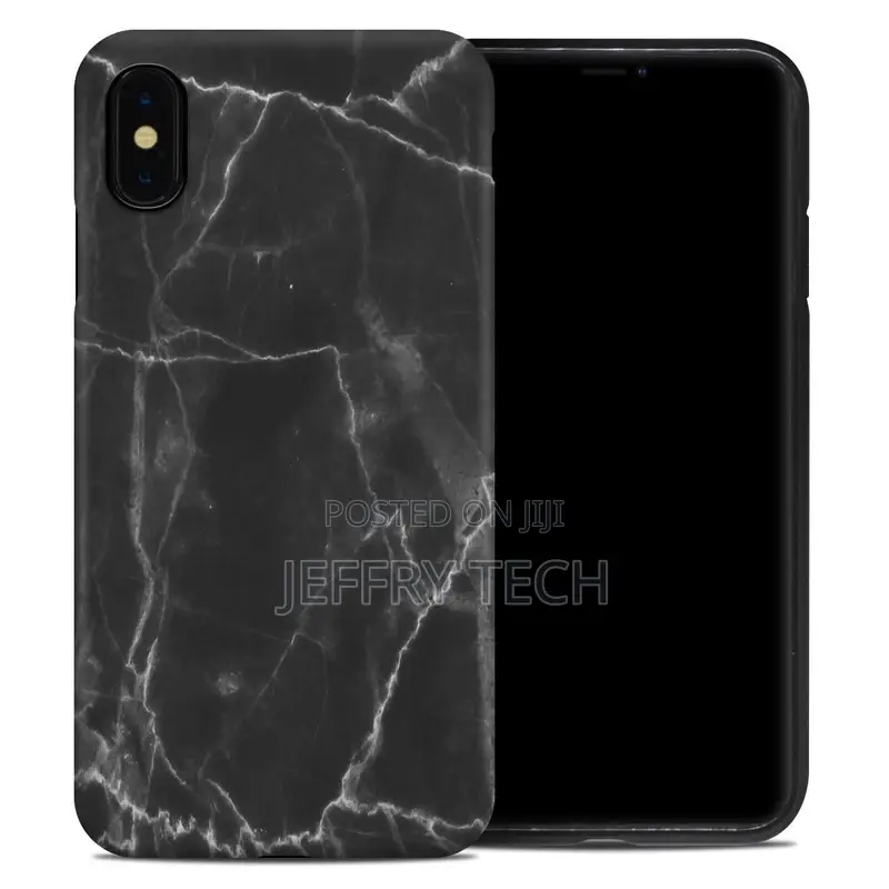 Black Marble iPhone XS Max Hybrid Case