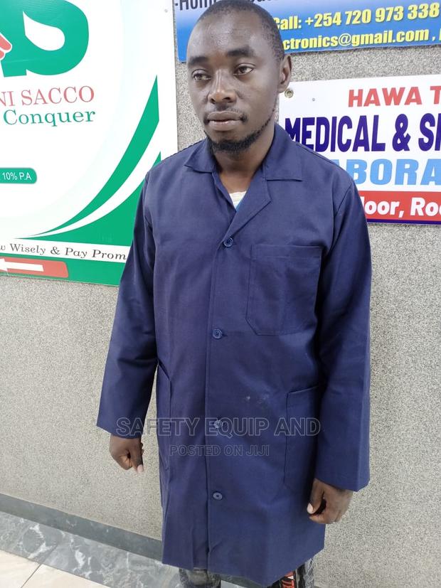 Navy Blue Plain Dustcoats - main view