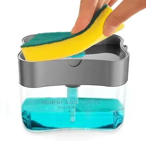 Kitchen Soap Dish Pump Dispenser With Free Sponge Candy385ml