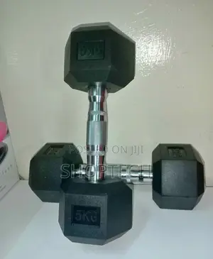 Hexagonal 5kg Dumbells Single Hand