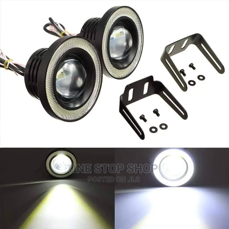 2pcs 3" and 3.5" Inch COB Angel Eyes Fog Lights